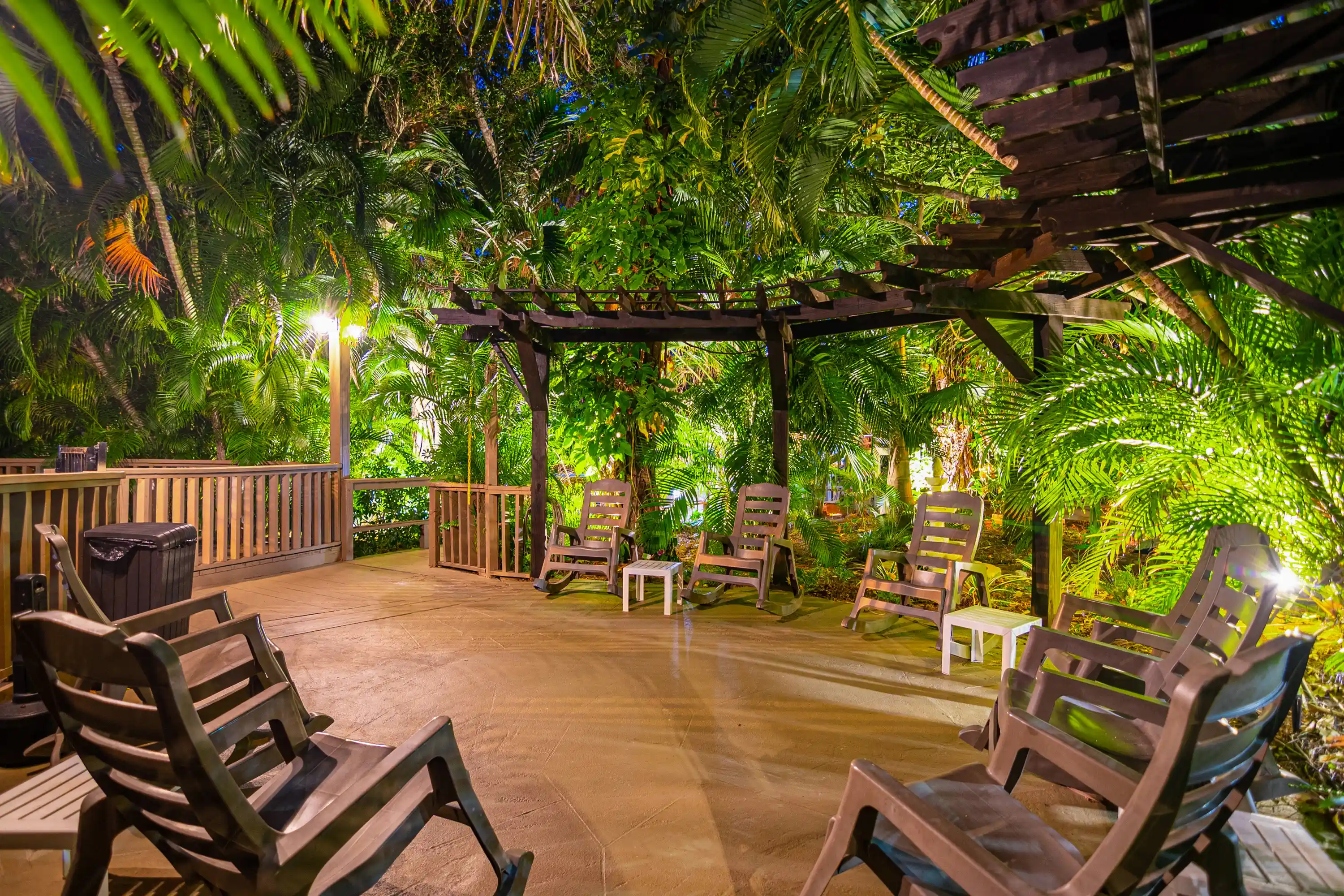 Garden Courtyard at Night