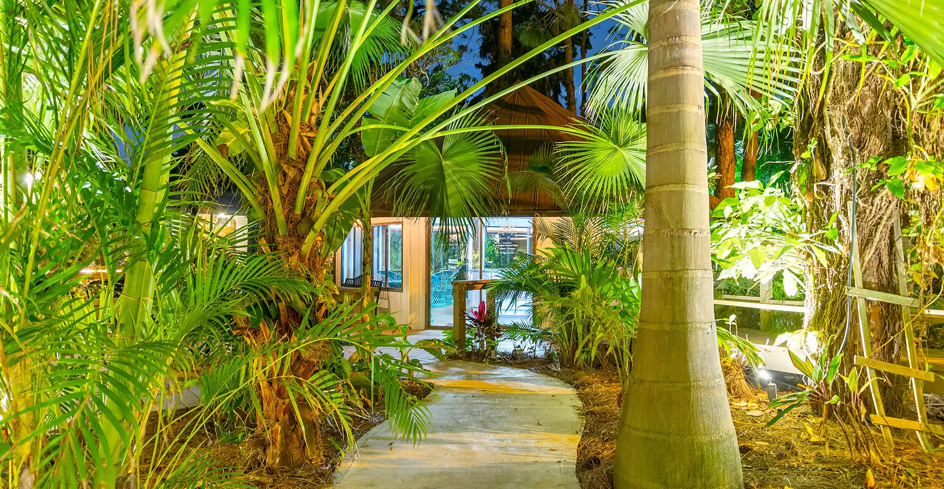 Pavillion at night