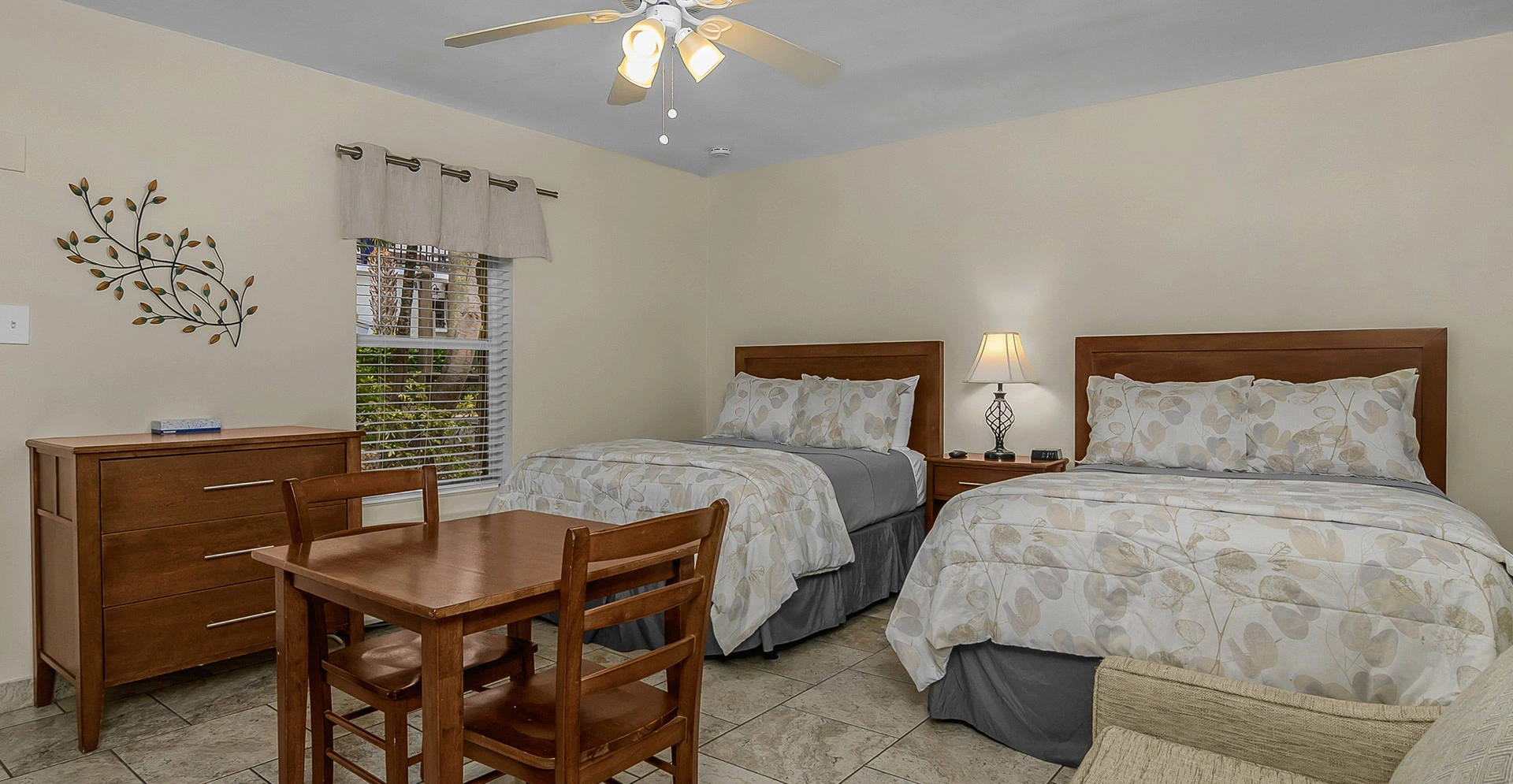 Double Beds with Garden View