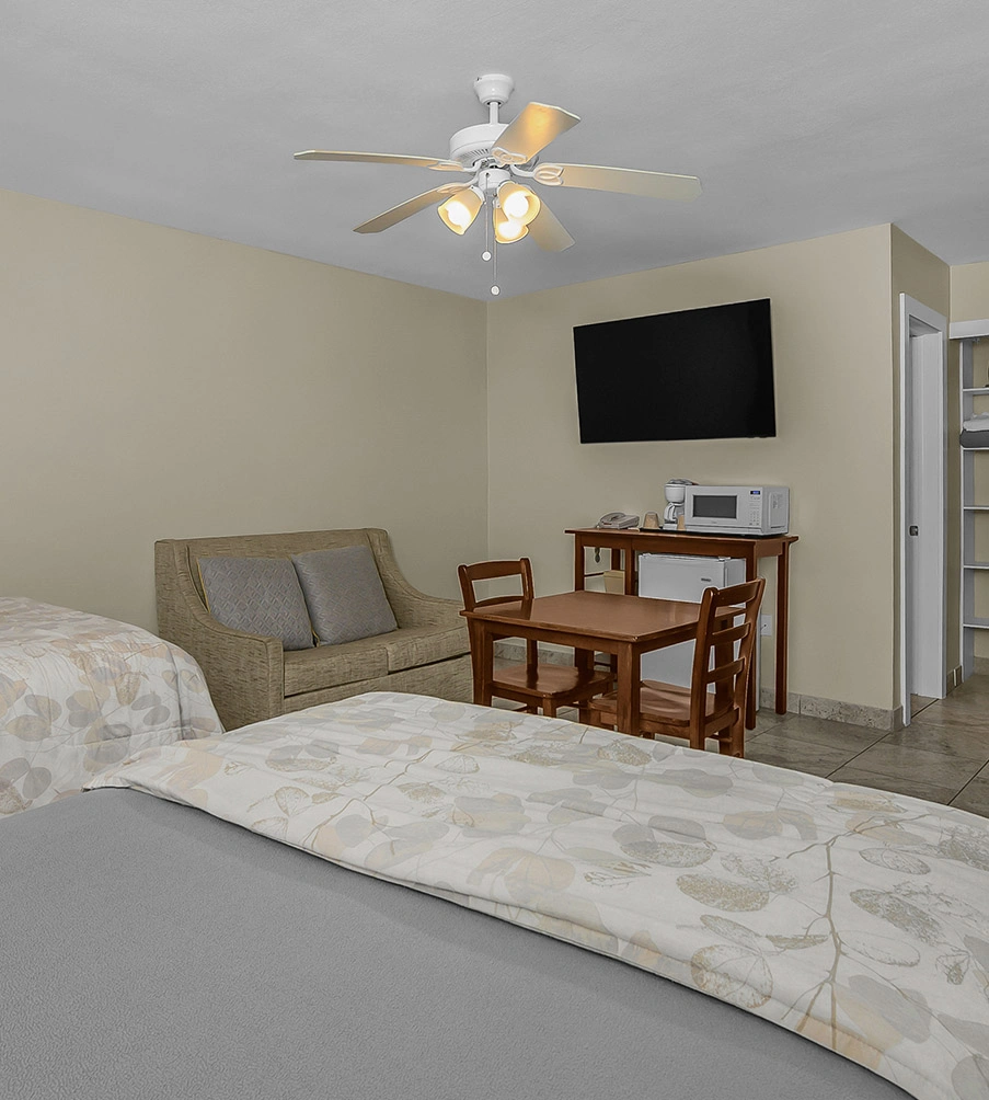 Two Double Beds Along the Pool and Garden 2